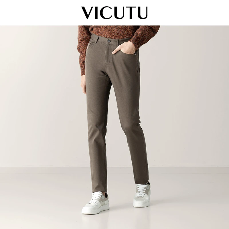 威可多(VICUTU)男士牛仔裤秋季新款弹力修身舒适裤子休闲百搭长裤