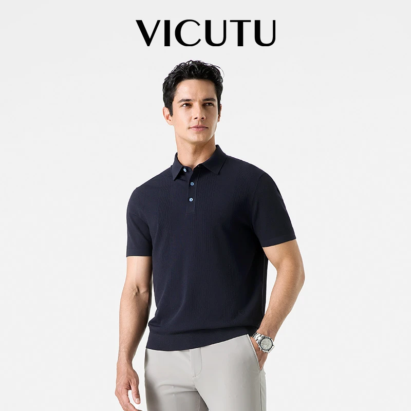 【清泉纱 Polo】威可多男士短袖T恤夏季新款轻奢翻领商务男款polo衫