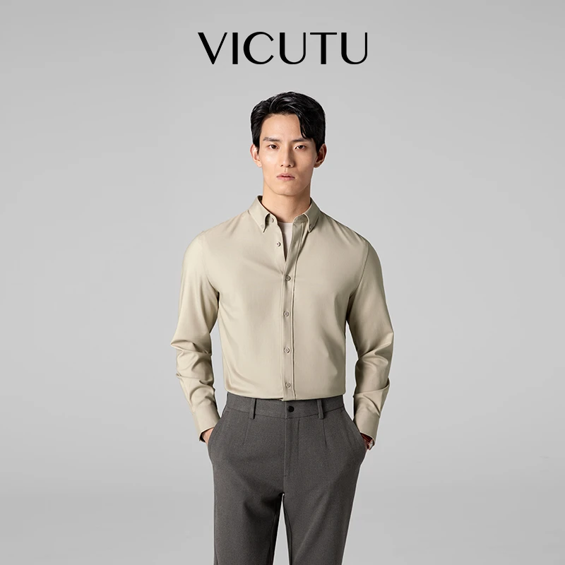 【轻云衫】威可多VICUTU长袖衬衫男新款轻盈御寒不闷汗时尚百搭衬衣
