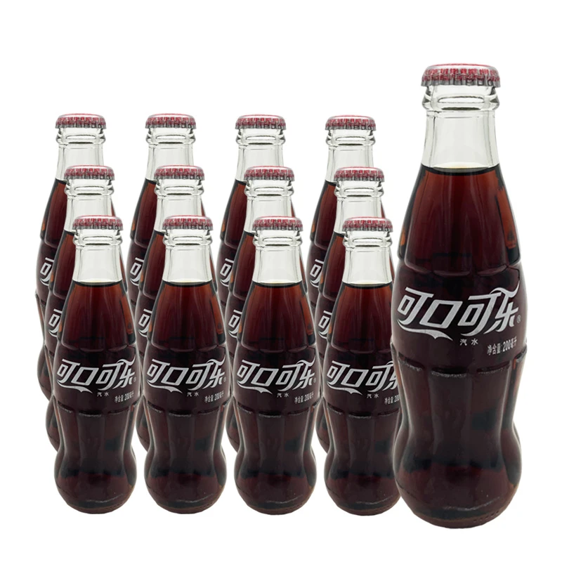 可口可乐玻璃瓶装汽水200ml*12小瓶怀旧碳酸饮料饮品