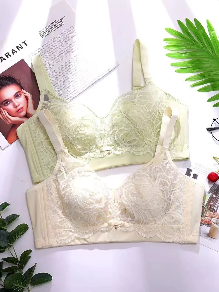 名柔内衣，BC通杯超薄兔耳朵杯软钢圈性感侧收副乳大胸显小内衣