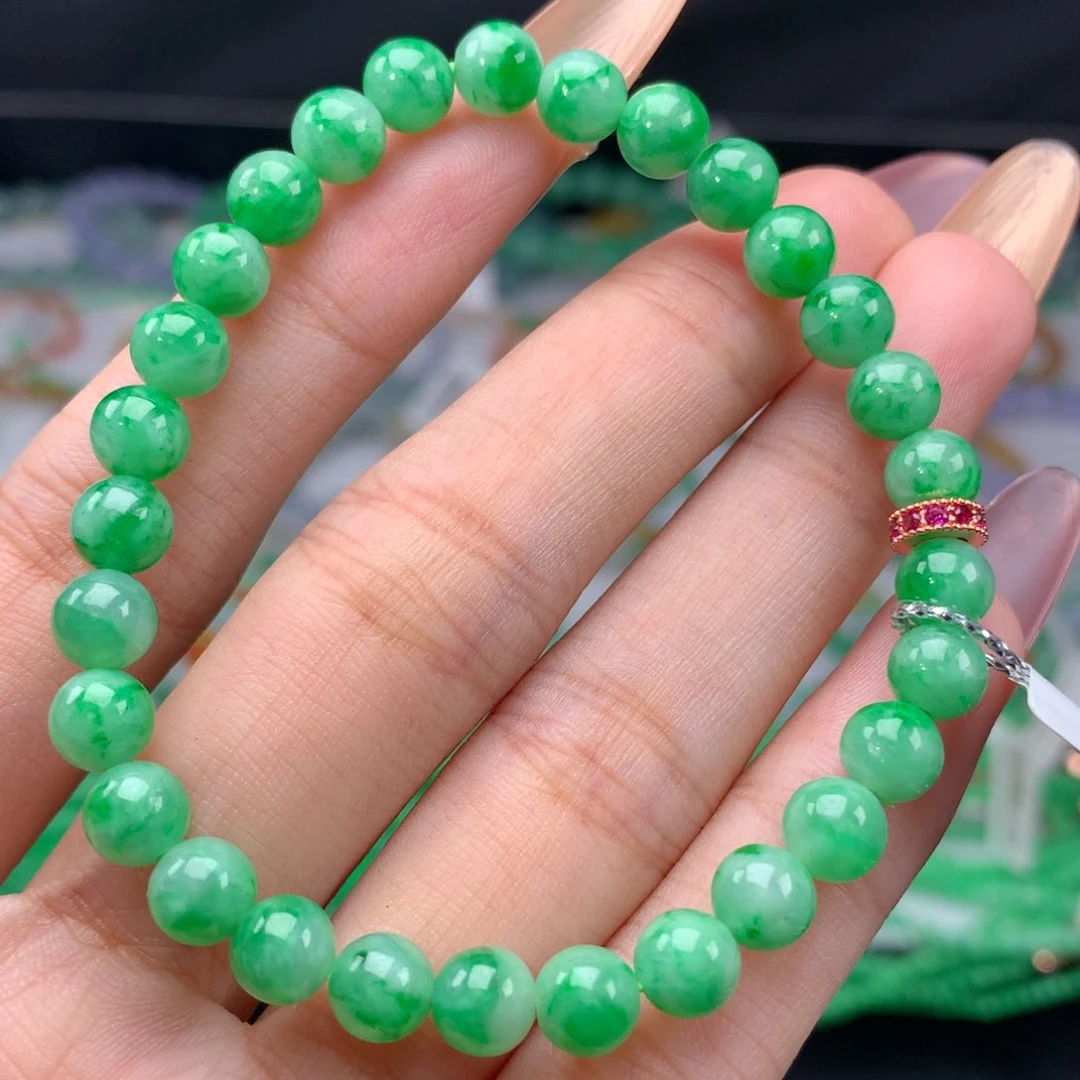 翡翠手链未镶嵌卡