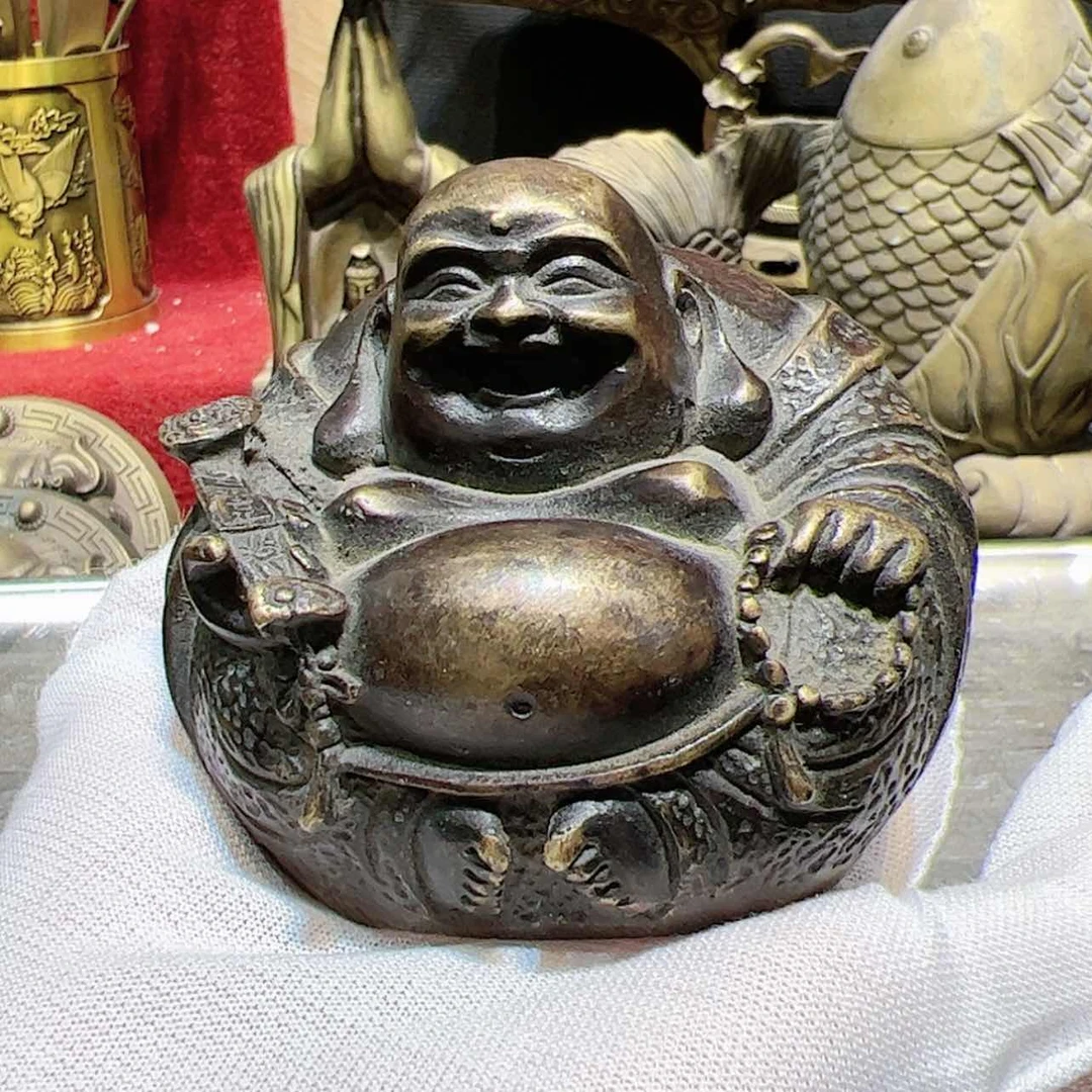 【闪购商品】弥勒黄铜摆件放漏