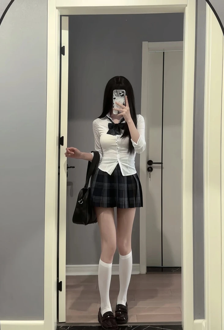 【清】原创火星JK制服裙（套装）正版高腰百褶半身裙校供感狗短格裙