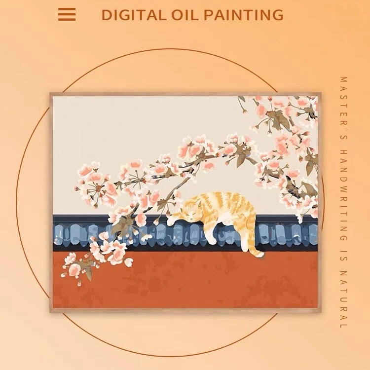 （真心甄选）数字油画diy忽而今夏填色填充水油彩手工绘画装饰画