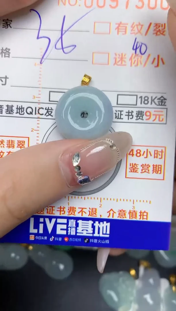 【闪购商品】翡翠颈饰18K金镶嵌40