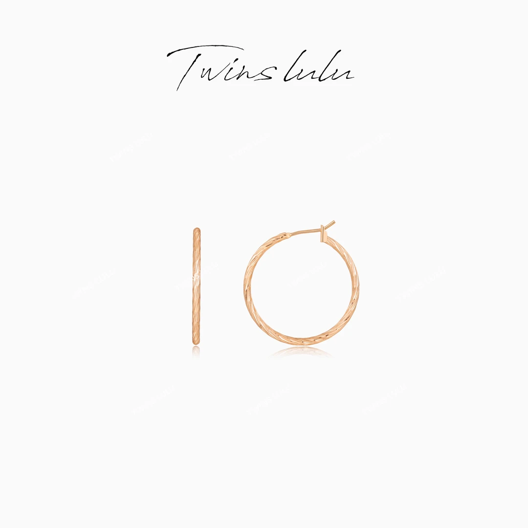 铜合金耳饰 轻奢气质时尚百搭个性简约设计感素圈耳环TSL2598