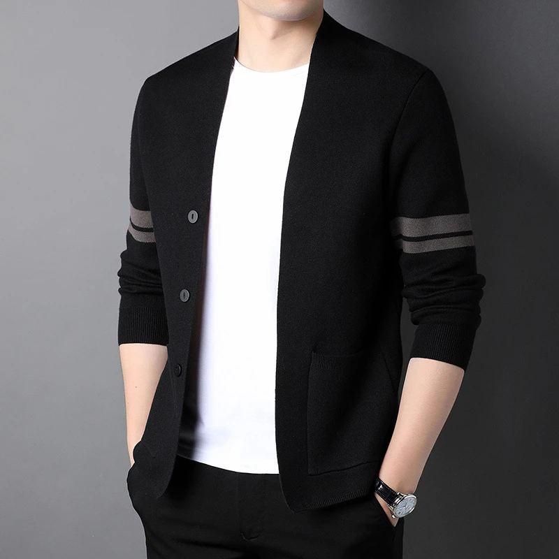 【秋季新款】2023新款韩版潮流休闲帅气百搭男士针织开衫外套毛衣