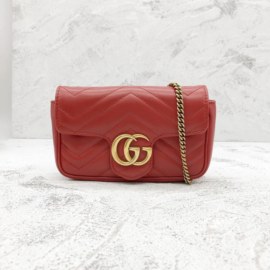 95新 GUCCI/古驰 Gucci红色马蒙迷你23120133-04