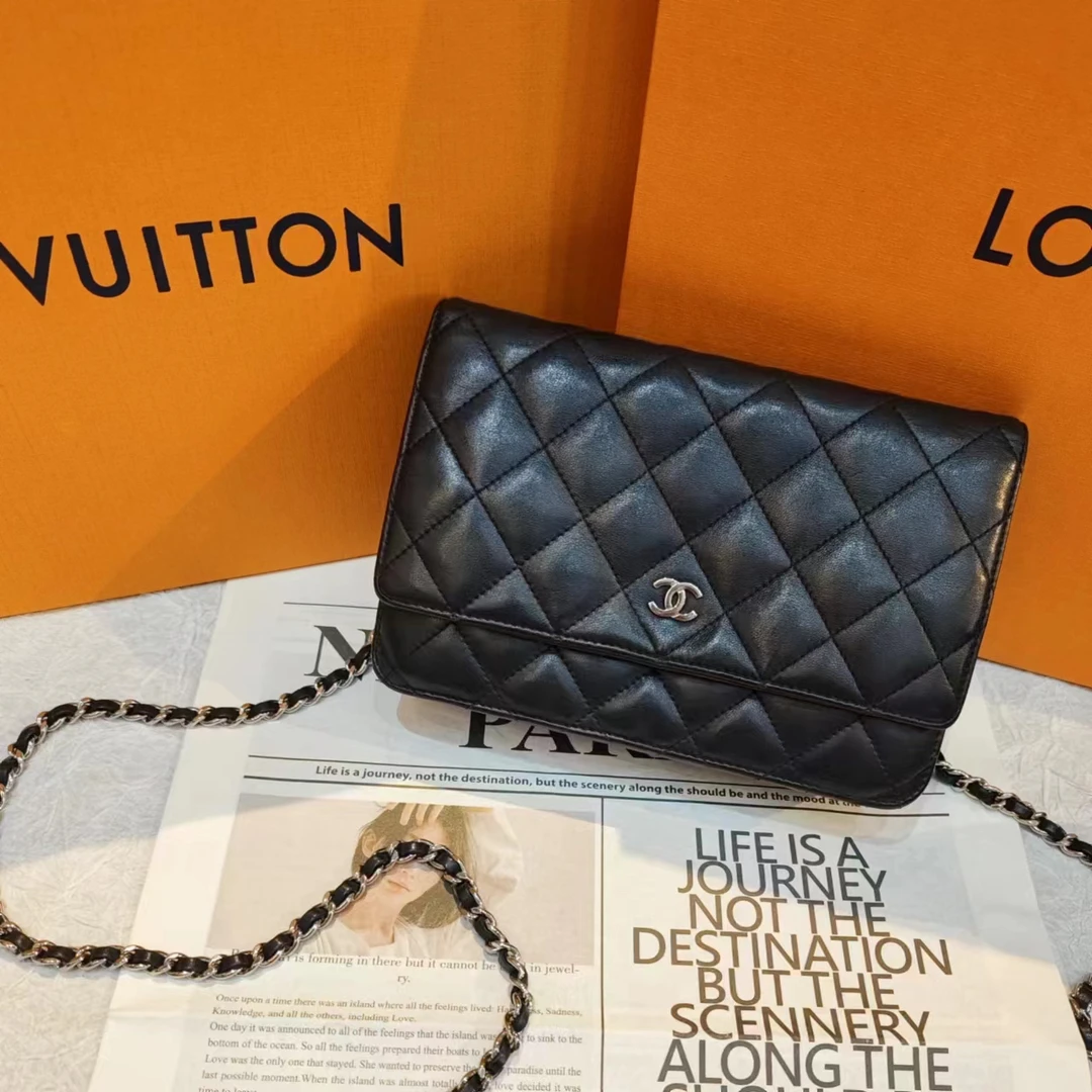 95新 Chanel/香奈儿 Chanel黑银woc斜挎包 24070128-10