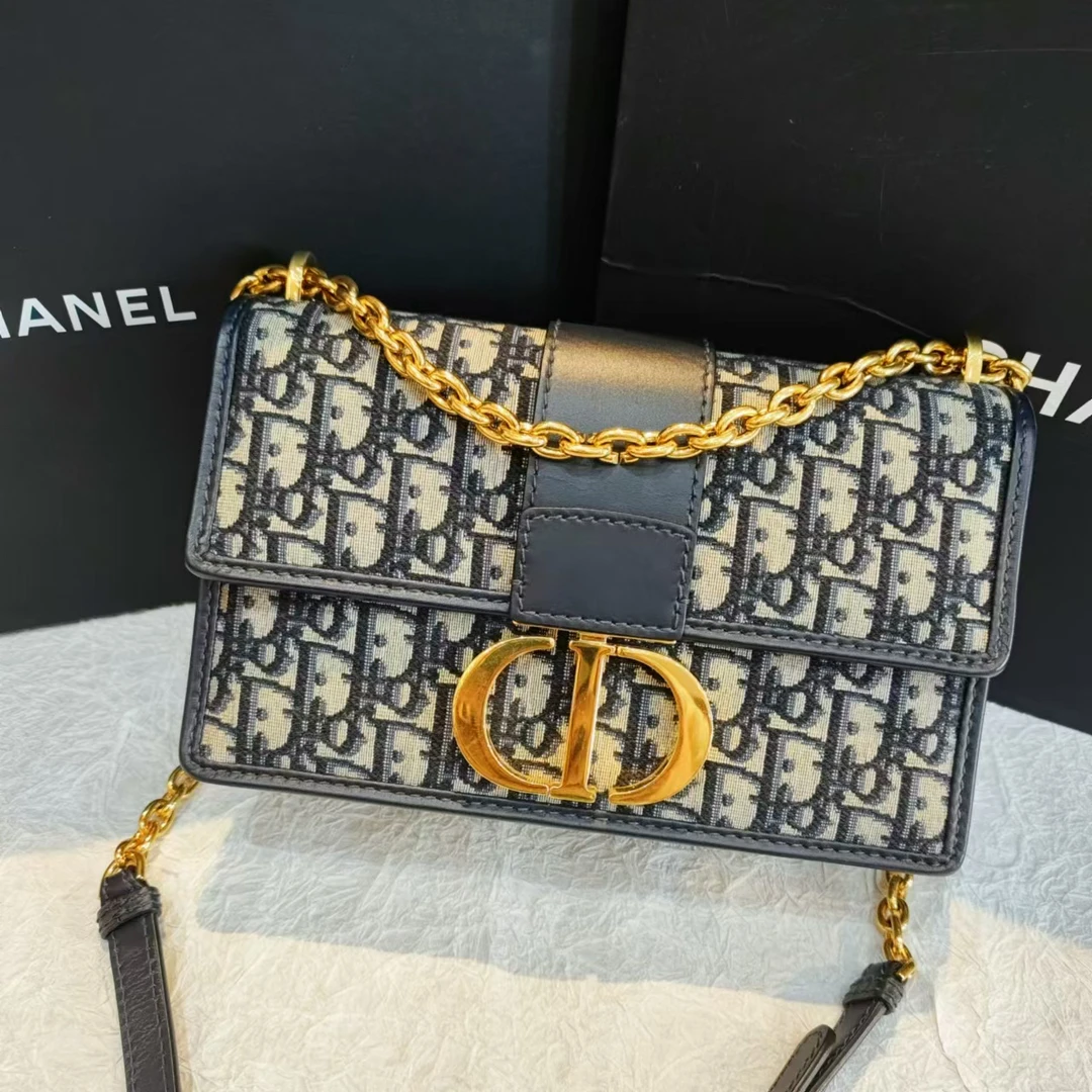 99新 DIOR/迪奥 Dior老花蒙田30斜挎包25060069-01