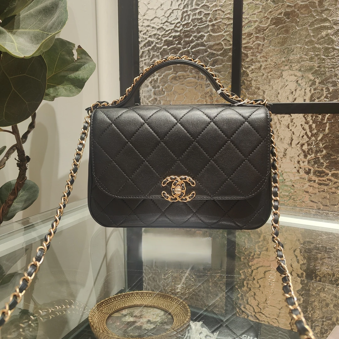 95新 Chanel/香奈儿 Chanel黑金19手拎包 24100023-01