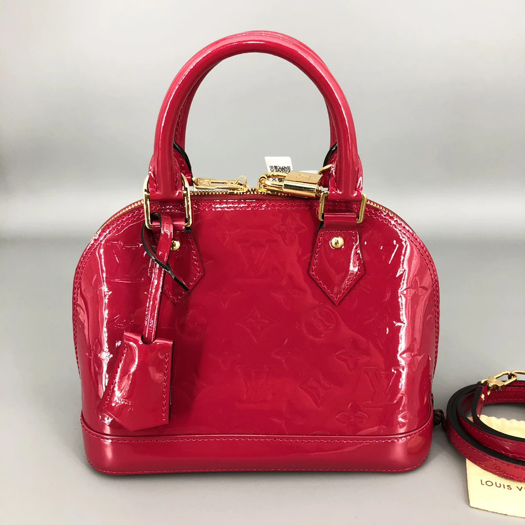 95新 LouisVuitton/路易威登 LV红色漆皮贝壳包25010088-02