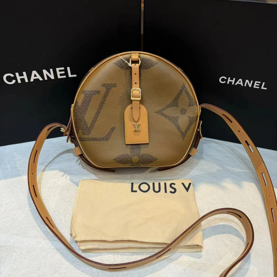 95新 LouisVuitton/路易威登 LV 老花圆饼斜挎包 24080014-01