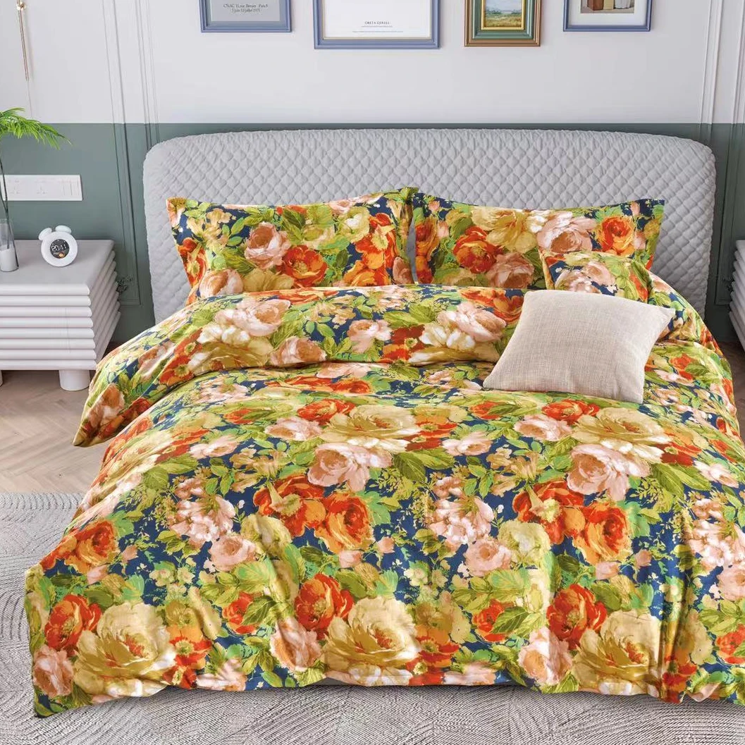 【水墨丹青】生姜暖绒四件套亲肤柔软舒适印花单人大床斜纹花色加厚