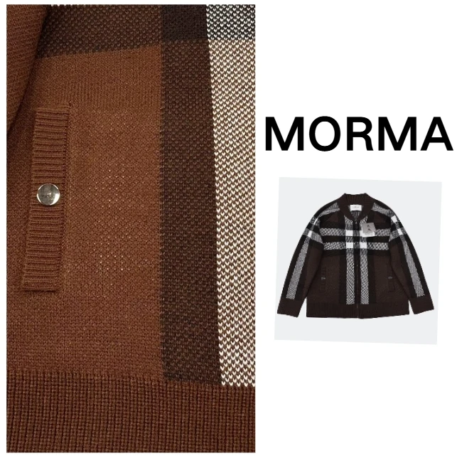 11【3515】时尚休闲百搭潮流咖色拉链毛衣