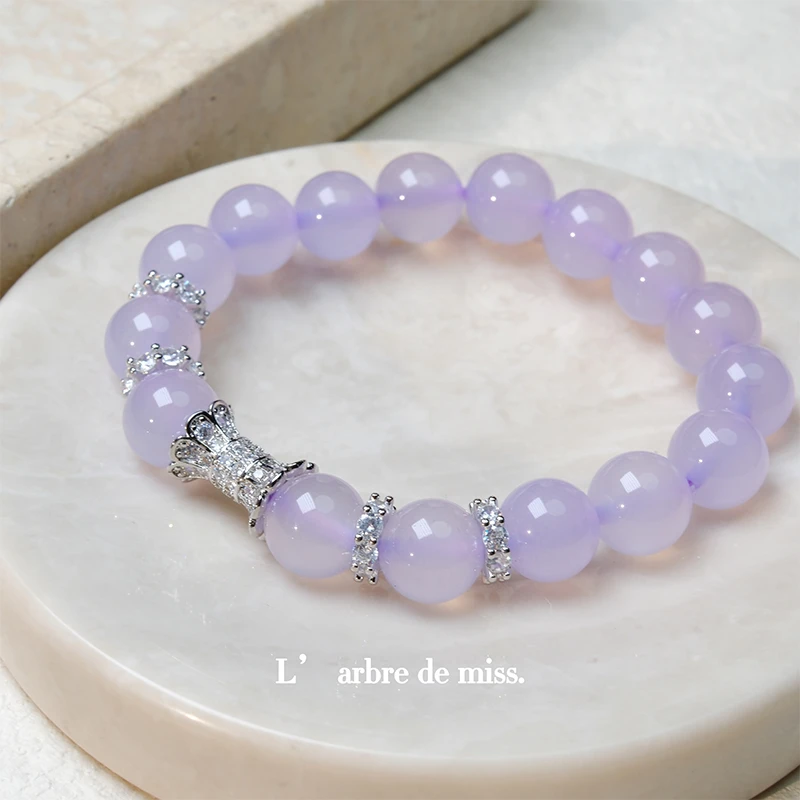 铜合金手链 新中式紫色串珠手串手链