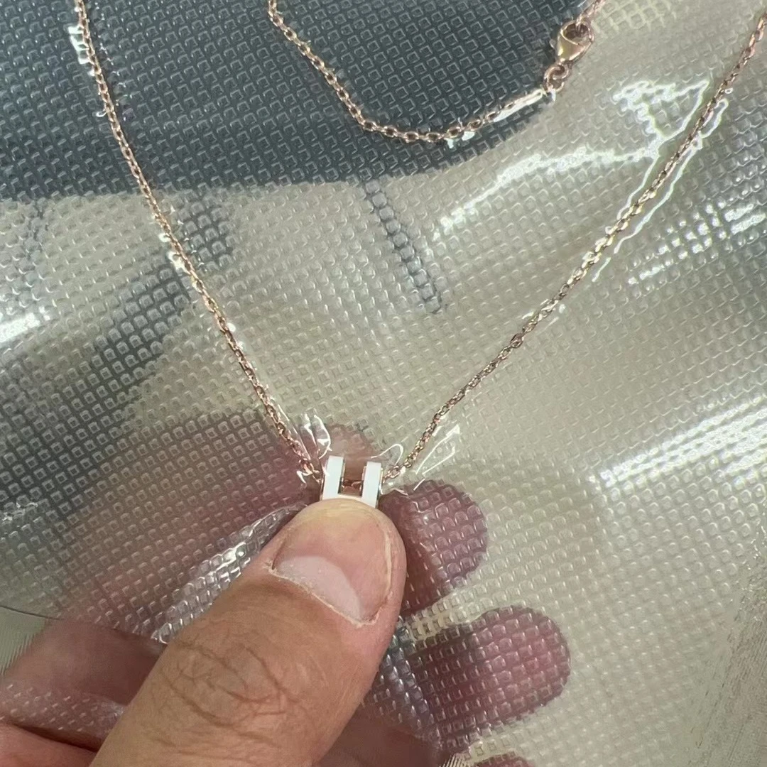 非金属合成锆石项链 mini 黑色 白色 奶茶色项链 女士项链  裸装