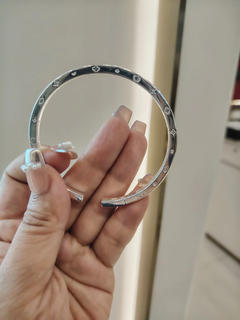 足银手镯 足银对口时尚亮面筷子镯