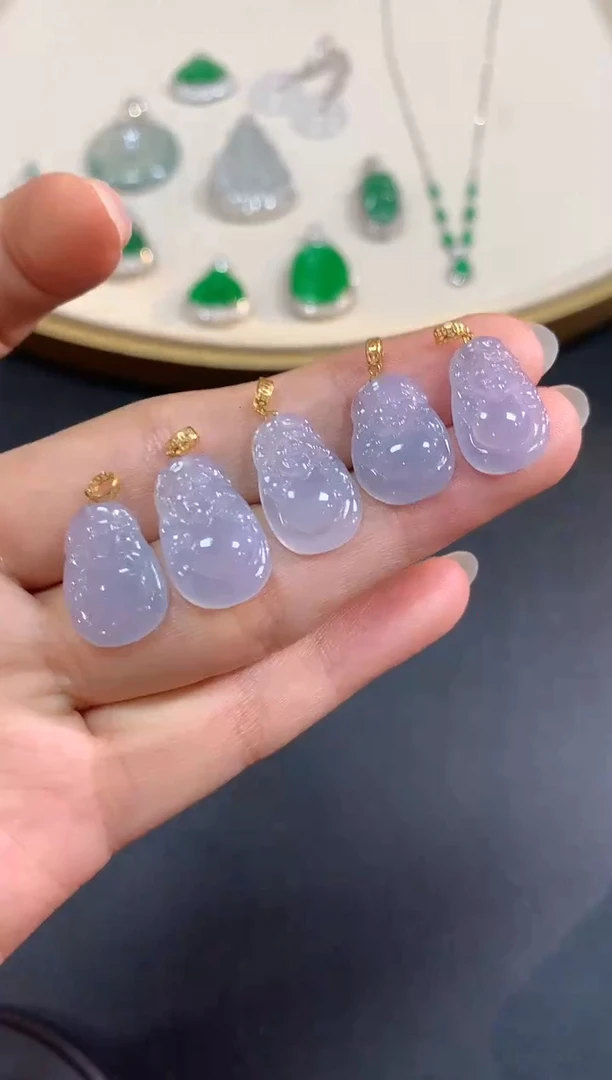 【闪购商品】翡翠吊坠T66（多样性发货）18K金镶嵌冰件财神|480+0