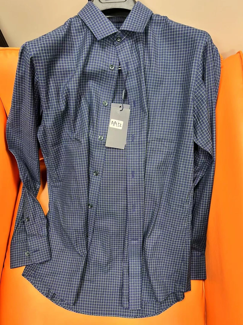 男士秋冬长袖衬衫商务休闲格子条纹衬衣商务正装衬衣男款上班经典