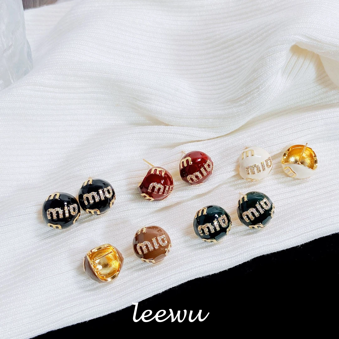 铜合金耳饰 里物LEEWU【海盐焦糖】轻奢时尚耳钉彩色高级感精致饰品