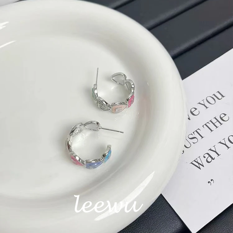 铜合金耳饰 里物LEEWU【多巴胺MM】小众时尚百搭耳圈气质耳环耳扣