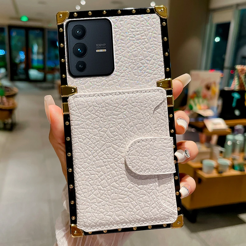 vivo s17手机壳s16pro卡包s15pro女款s12皮纹s16/s17奢华手机壳
