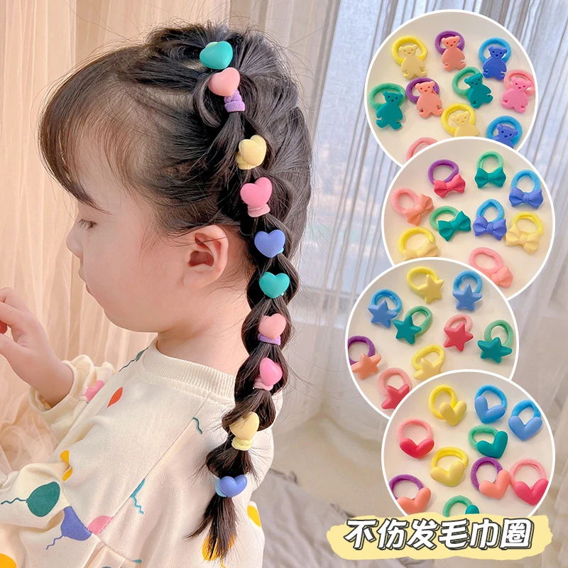 儿童橡皮筋宝宝发圈扎发小皮筋毛巾圈弹性好头绳可爱不伤发女童