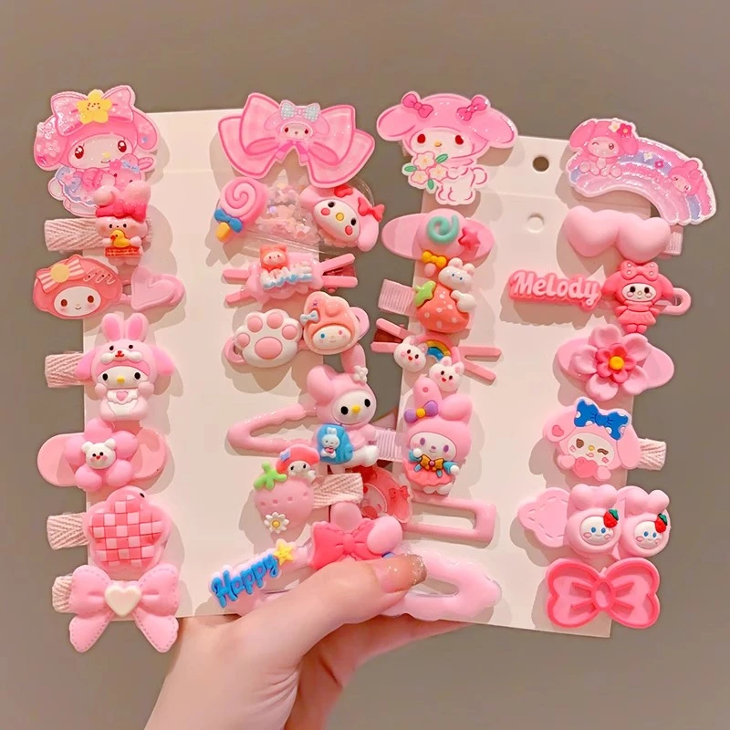 儿童宝宝美乐蒂卡通发卡小女孩可爱夹女童侧边不伤发bb夹头饰