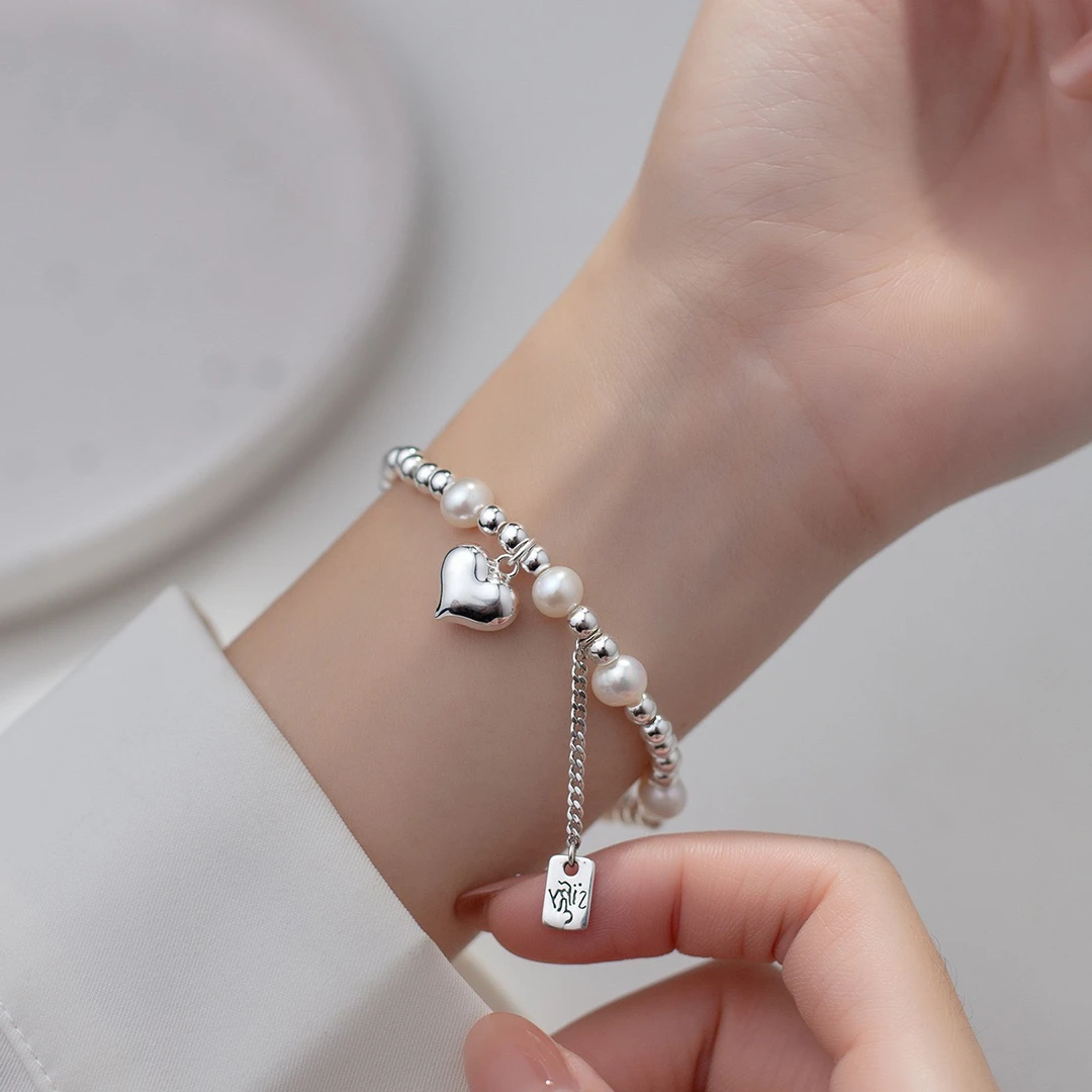 【青仓 纯銀同款】1119轻奢爱心流苏手链