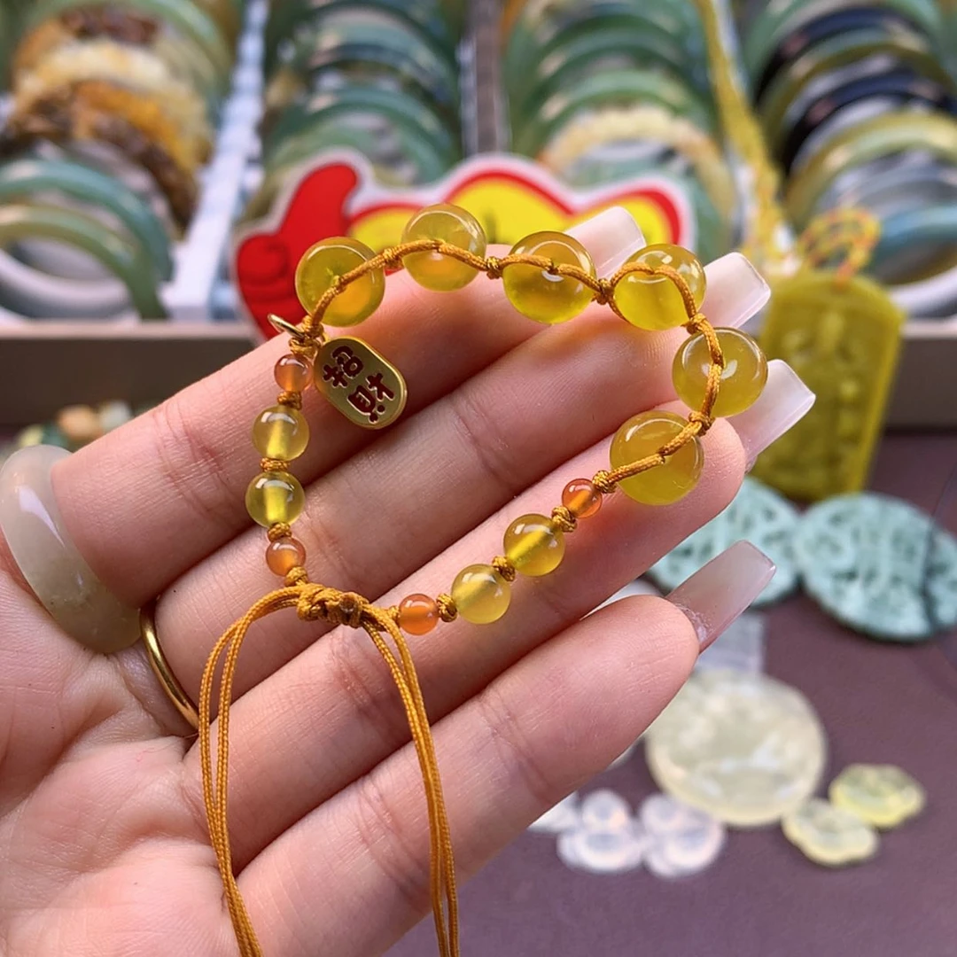 【闪购商品】蛇纹石玉颈饰合金