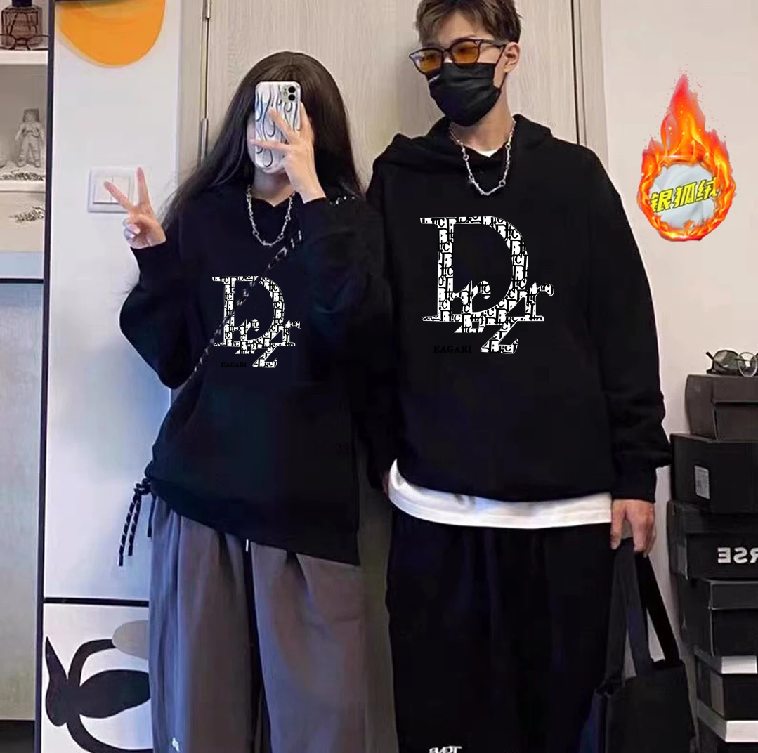 【线下399】意格瑞加绒男女情侣百搭帽衫-丝网印Dz加绒礼盒装0392