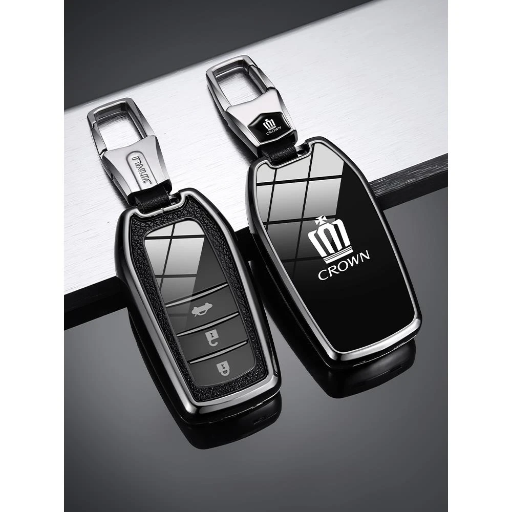 适用皇冠陆放钥匙套23-24款威尔法SportCross汽车用品高档壳扣包