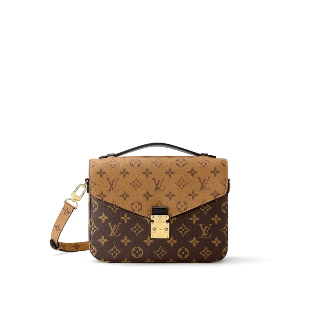 全新未使用 LouisVuitton/路易威登 拼色邮差/手经典单肩包/全套