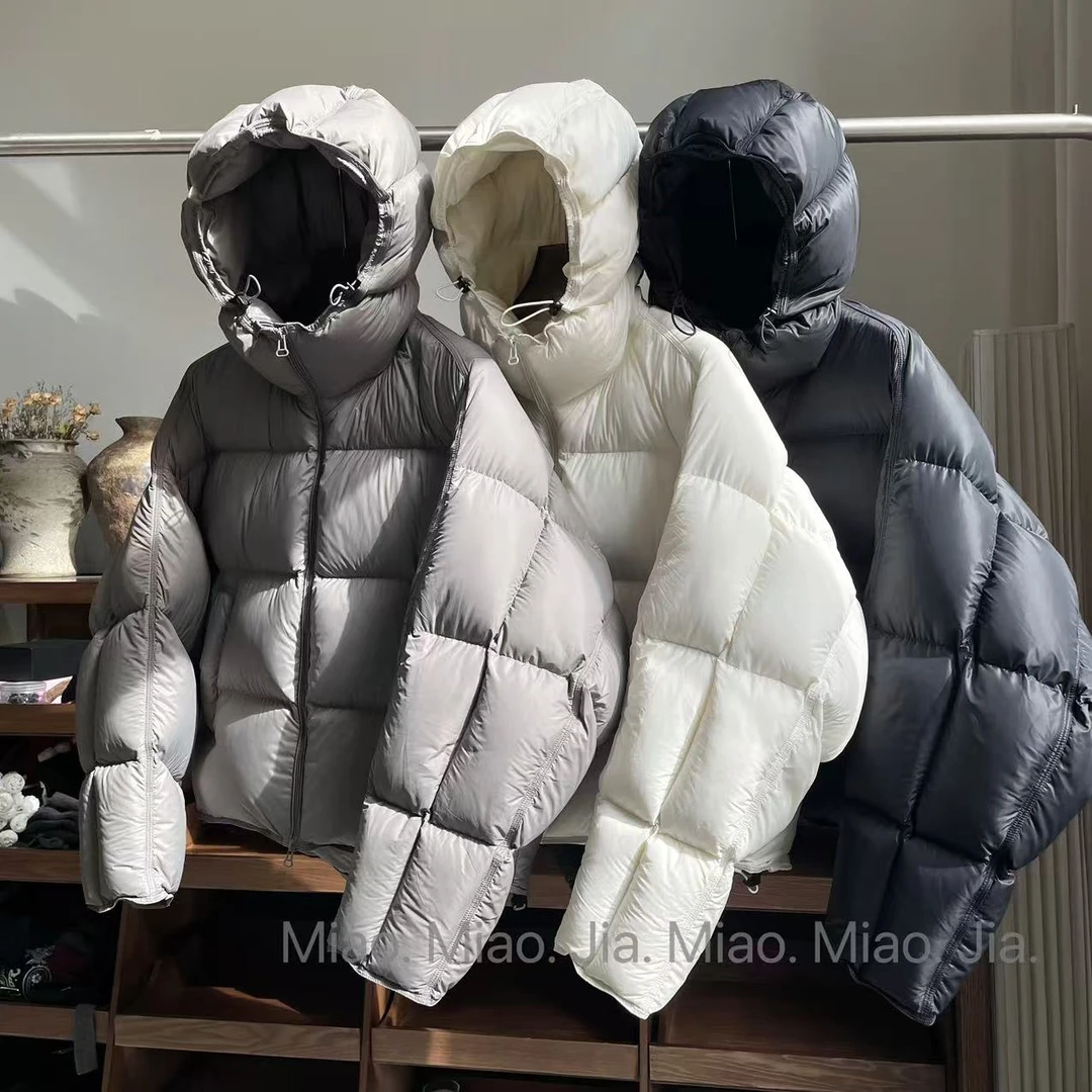 /苗苗家/『同沐雪』7416高品质泡芙白鹅绒连帽羽绒服外套冬2024