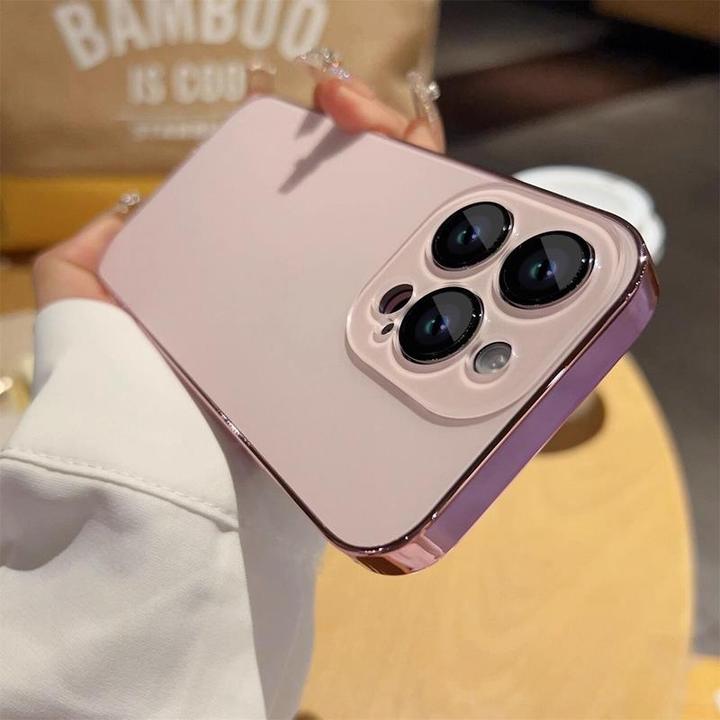 保护壳ins冰电镀裸机质感简约苹果16ProMax折叠13防摔14pro防指纹