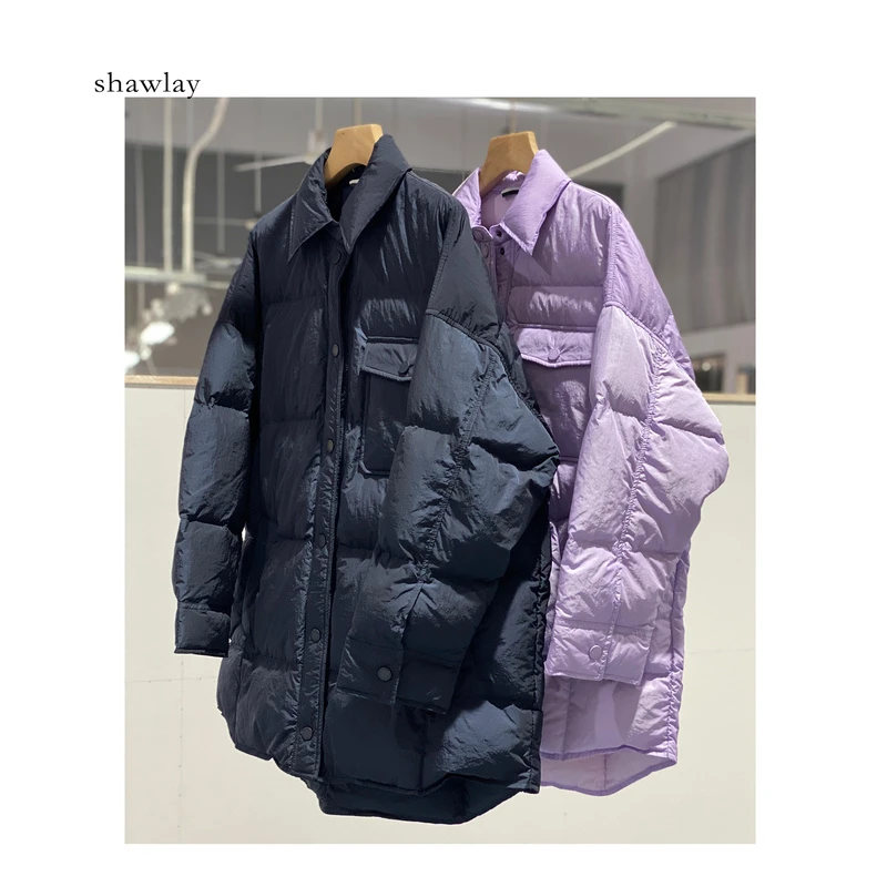 冬季翻领保暖羽绒服CL2598