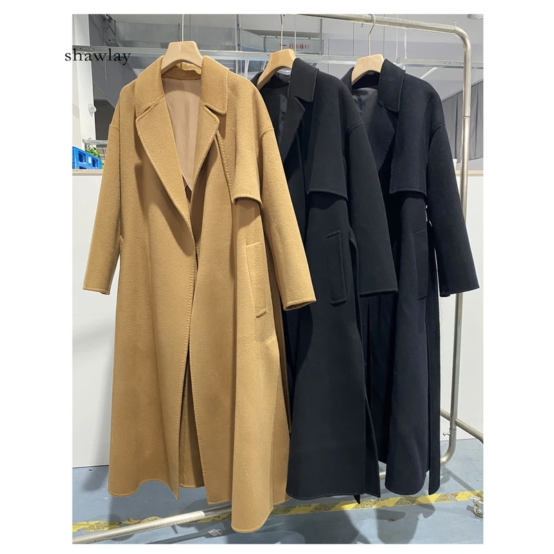 秋冬气质中长款毛呢大衣 手工大衣6320