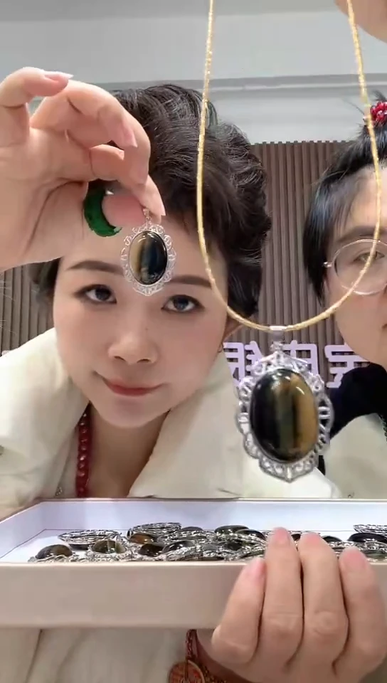 【闪购商品】玛瑙/玉髓发饰合金16015蛋面吊坠