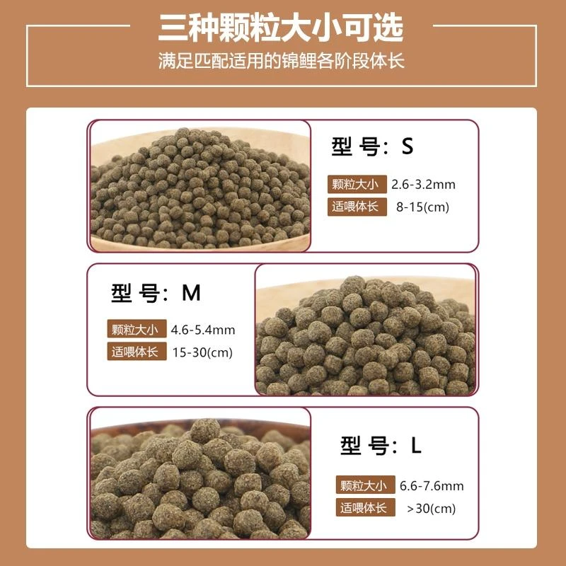 爆款锦鲤饲料 下单即送750克曾体育成色扬大鱼食饲料包邮保养定时