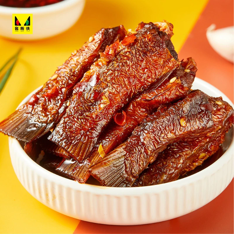 酱板侠湖南特产手撕鱼尾100g爆辣好吃休闲长沙小吃