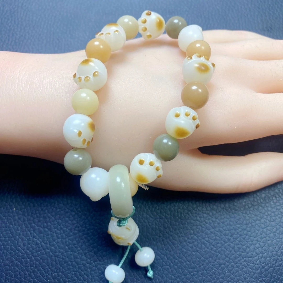 菩提菩提子炭烧猫爪猫咪天然手链时来运转绕指柔手持文玩手串