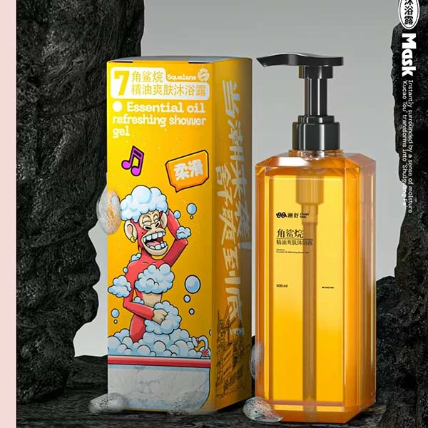 潮舒角鲨烷精油爽肤沐浴露