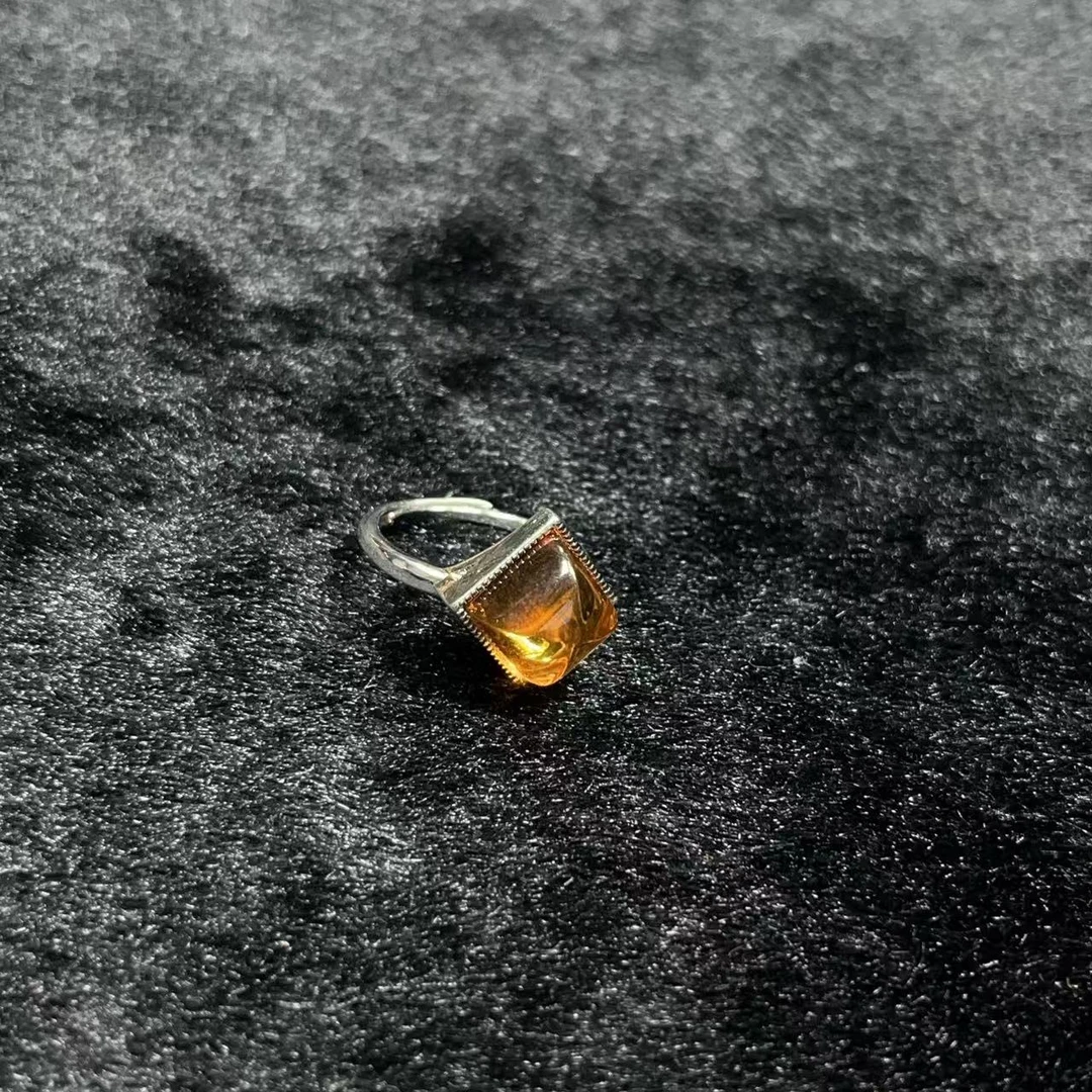 天然黄水晶金字塔戒指 K176—多样性发