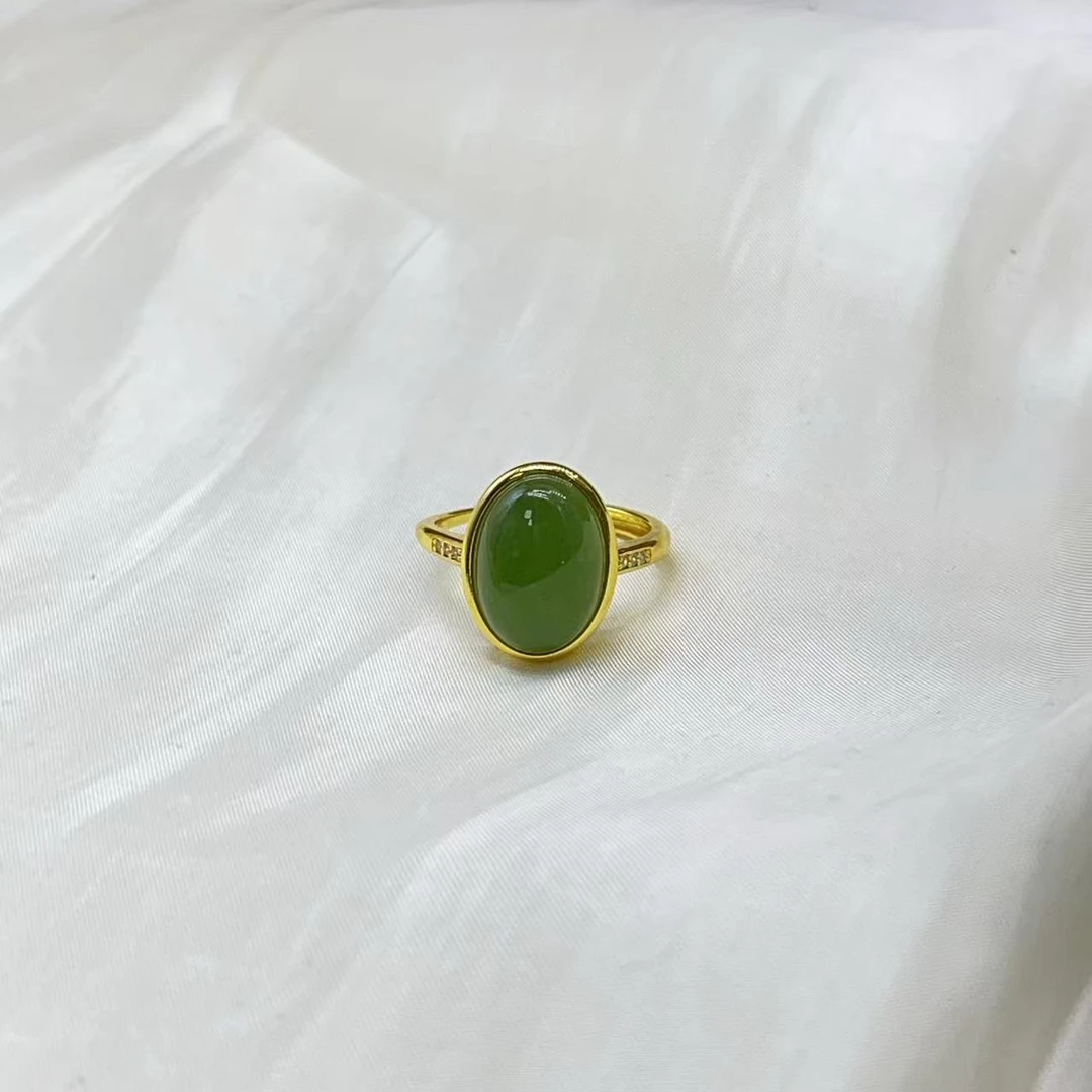 天然新疆和田玉戒指 H901—多样性发