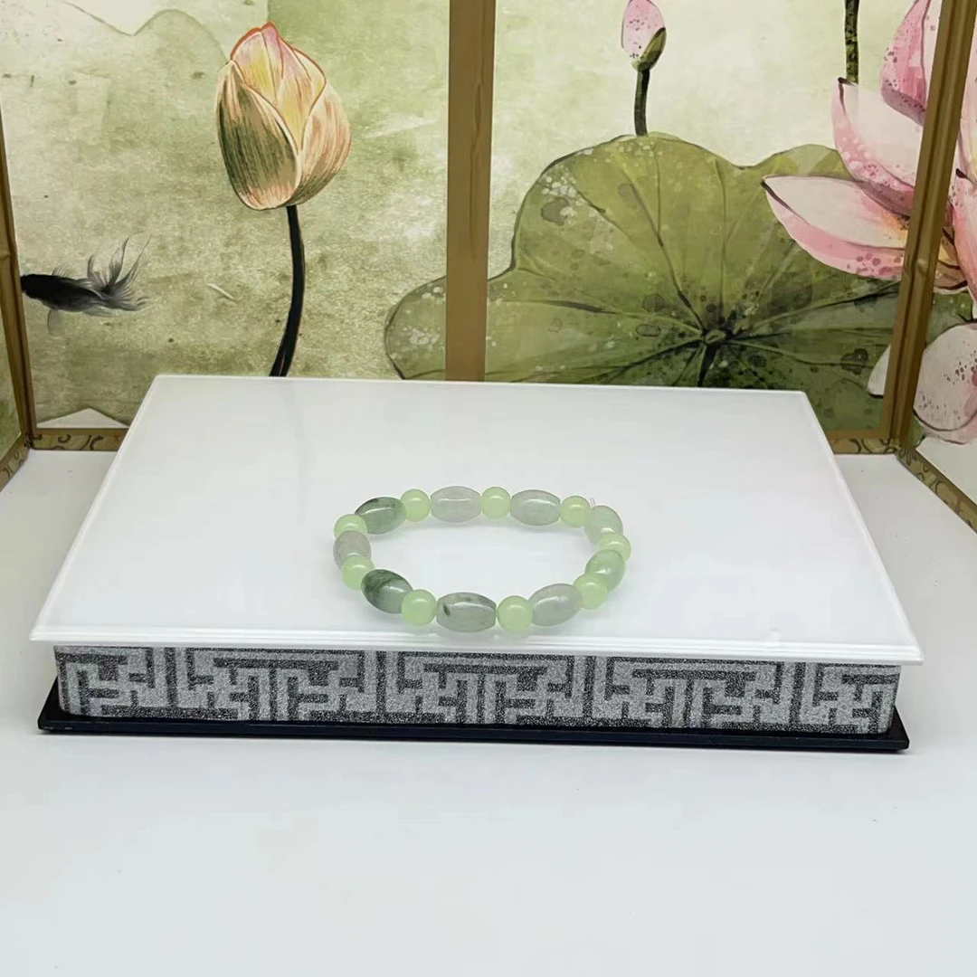 天然缅甸a货翡翠桶珠手串 C228—多样性发