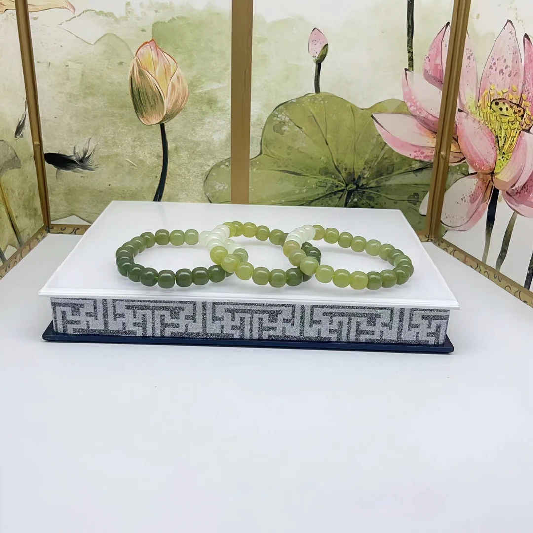 天然新疆和田玉老型珠手串 H785—多样性发一件