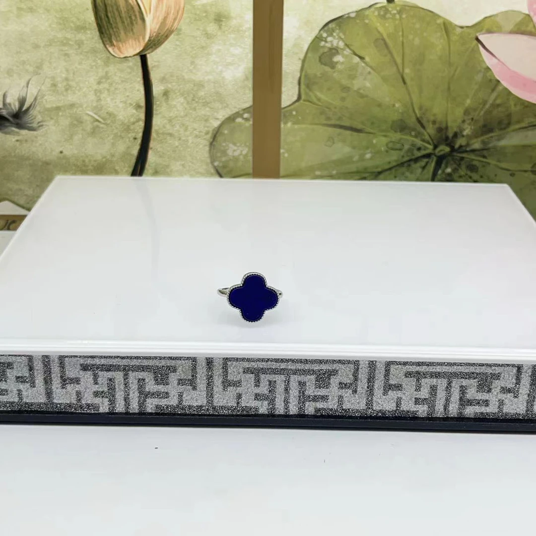 天然青金石四叶草戒指 K947—多样性发