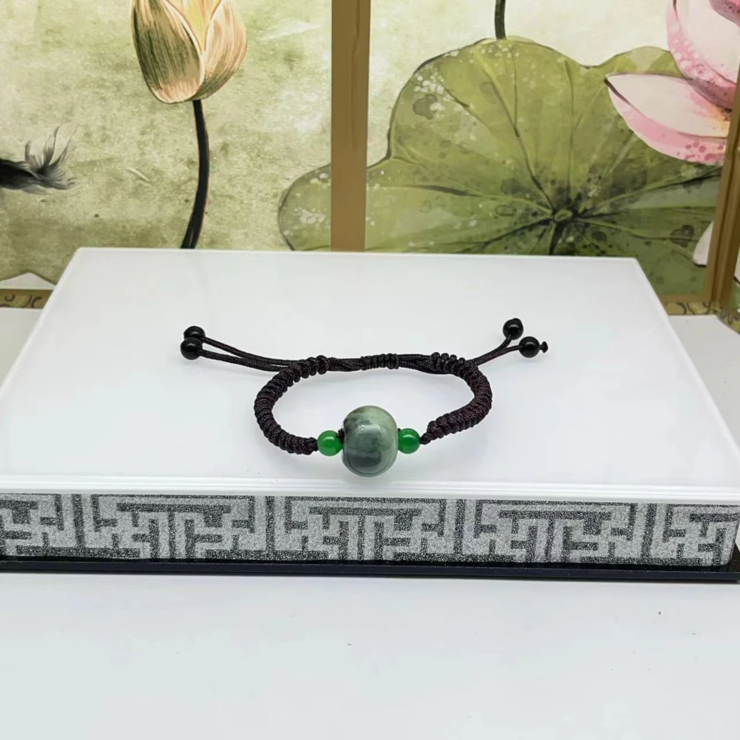 天然缅甸a货翡翠桶珠手绳 C191—多样性发